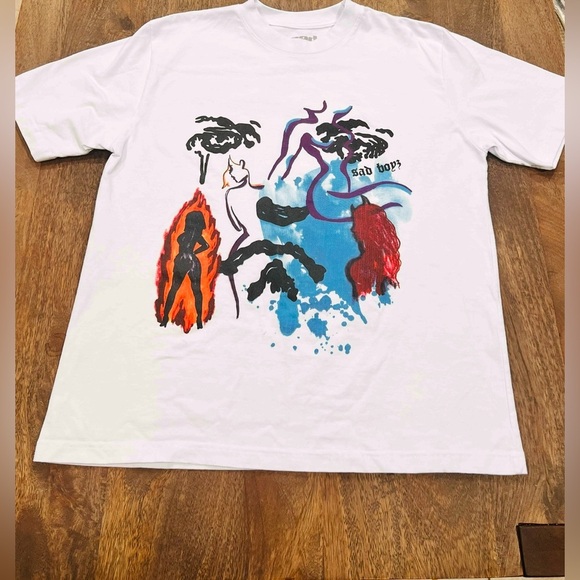 Sad Boyz Other - SAD BOYZ Merch 4 Life White T-Shirt Size Large New Sadboyz Junior H